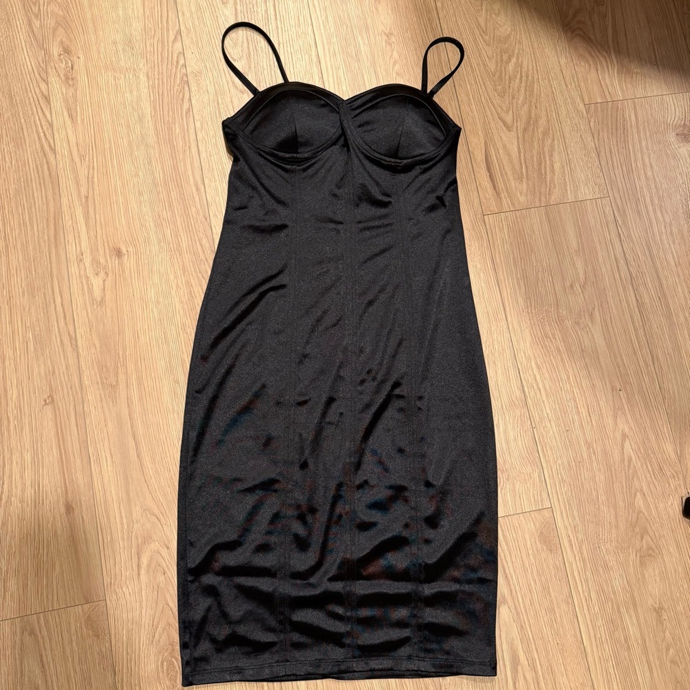Sexy Satin Black Dress